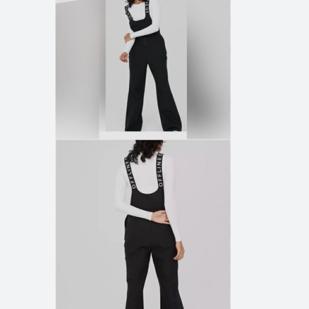 Aerie Black Wide-Leg Chillside Ski Jumper